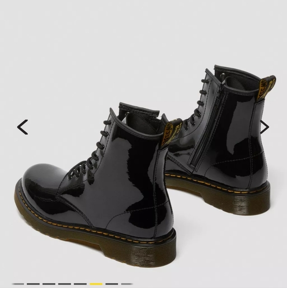 Dr. Martens 1460Y Patent Leather Lace Up Boots - Picture 2 of 7